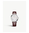 BAUME & MERCIER M0A10415 CLASSIMA STAINLESS STEEL AND LEATHER STRAP WATCH,757-10001-M0A10415