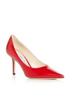 Jimmy Choo Red Love 85 Patent Leather Pumps In Red