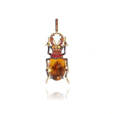Annoushka 18ct Gold Mythology Citrine Beetle Charm