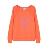 WILDFOX SOMMERS ORANGE PRINTED JERSEY SWEATSHIRT