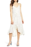 Rails Frida Polka Dot Ruffled High-low Midi Dress In Ivory Speckled Dot