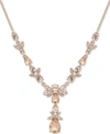 Shop Givenchy Gold-tone Crystal Lariat Necklace, 16" + 3" Extender