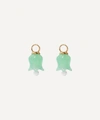 ANNOUSHKA 18CT GOLD JADE AND PEARL TULIP EARRING DROPS,000622540