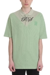 FRED PERRY OVERSIZED GREEN COTTON POLO,10921921