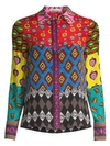 ALICE AND OLIVIA Carla Kranendonk X Alice + Olivia Willa Patchwork Blouse