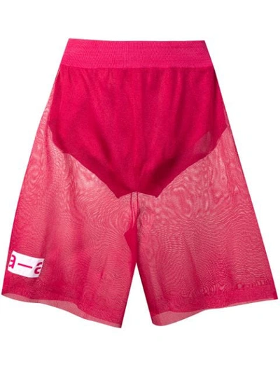 Artica Arbox Sheer Track Shorts In Pink