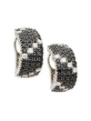 ROBERTO COIN 18K White Gold, Black Sapphire & Diamond Earrings