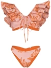 JOHANNA ORTIZ JOHANNA ORTIZ FLOWER GATHERING BIKINI SET - 粉色