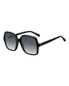 Givenchy 55mm Square Sunglasses - Black In Black