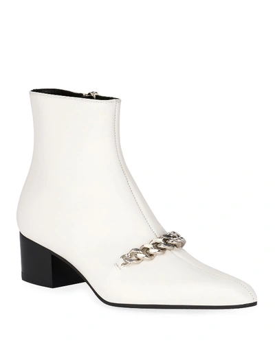 Tom Ford Leather Chain Ankle Booties