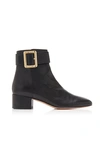Bally Jay Smooth Buckle Ankle Booties In Black