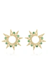 COLETTE JEWELRY 18K GOLD DIAMOND AND EMERALD EARRINGS,745319