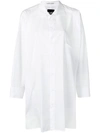 YOHJI YAMAMOTO YOHJI YAMAMOTO OVERSIZED TUNIC SHIRT - WHITE