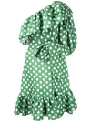 LISA MARIE FERNANDEZ LISA MARIE FERNANDEZ POLKA DOT RUFFLE DRESS - GREEN