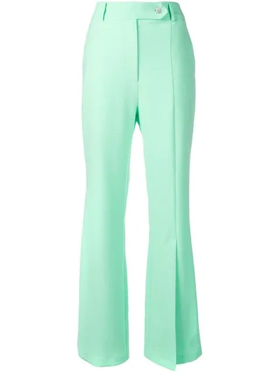 A.w.a.k.e. Tonie Mia High-waisted Crepe Trousers In Mint
