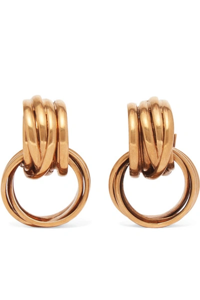 Balenciaga Burnished Gold-tone Earrings In 0604 Gold