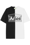 ARIES TWO-TONE COTTON-JERSEY T-SHIRT