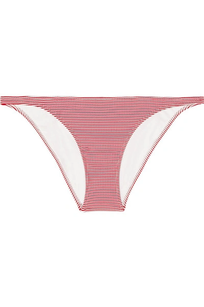 Melissa Odabash Brazil Striped Bikini Briefs In Red