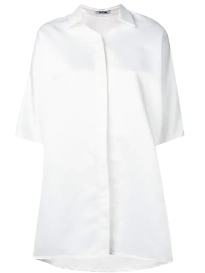 Styland Oversized Shirt Dress In White