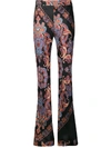 CHLOÉ CHLOÉ TAILORED FLARED PAISLEY TROUSERS - BLACK