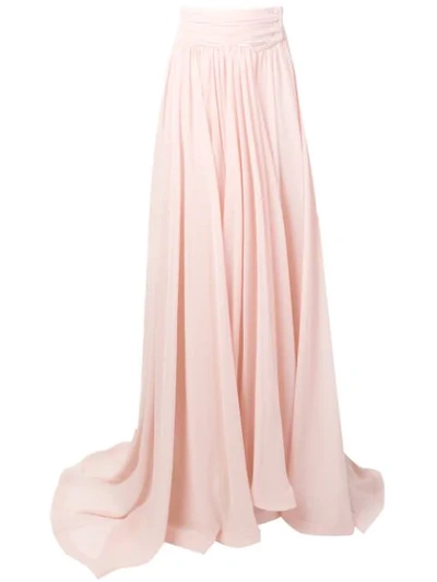 Styland Pleated Maxi Skirt In Pink