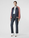 BURBERRY Icon Stripe Detail Monogram Motif Bomber Jacket