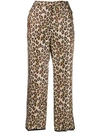 ALBERTO BIANI ALBERTO BIANI LEOPARD PRINT TROUSERS - BROWN