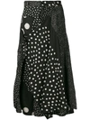 YOHJI YAMAMOTO YOHJI YAMAMOTO POLKA-DOT MESH PATTERN LOOSE TROUSERS - BLACK