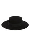 SAINT LAURENT FUR FELT BOATER HAT,5570433YB77