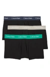 CALVIN KLEIN 3-PACK STRETCH COTTON LOW RISE TRUNKS,NU2664