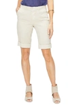 Nydj Stretch Linen Blend Bermuda Shorts In Straw