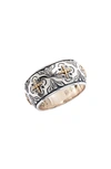 KONSTANTINO CROSS WIDE BAND RING,DKJ867-130 S7