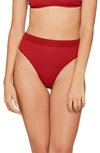 L*space French Cut High Waist Textured Swim Bottoms In Redwood
