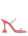 AMINA MUADDI Gilda Crystal Embellished Suede Sandals,GILDA-SLIPPER-CORALPINK