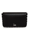 CHRISTIAN LOUBOUTIN ZOOMPOUCH BLACK LEATHER AND SUEDE SHOULDER BAG,CL14556A