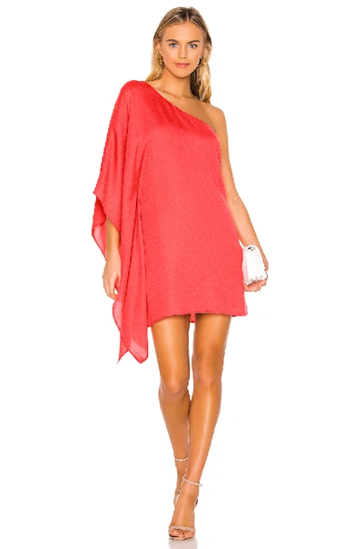 Cupcakes And Cashmere One-shoulder Crepe Dress In Hibiscus