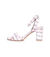 TABITHA SIMMONS Leticia Heel in Light Pink Striped Jacquard
