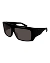 BALENCIAGA CHUNKY ACETATE RECTANGLE SUNGLASSES,PROD144090050