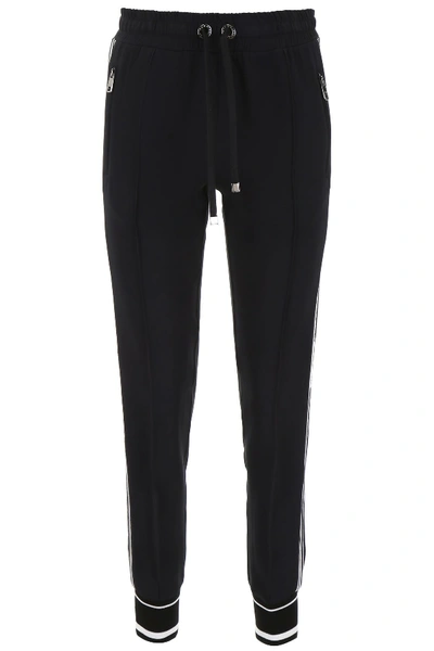 Dolce & Gabbana Trousers With Logo Bands In Nero (black)