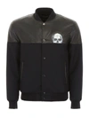 ALEXANDER MCQUEEN BOMBER JACKET WITH LEATHER DETAILS,10923029