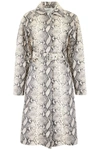 Philosophy Di Lorenzo Serafini Python Print Trench Coat In Fantasy Print Ivory (beige)