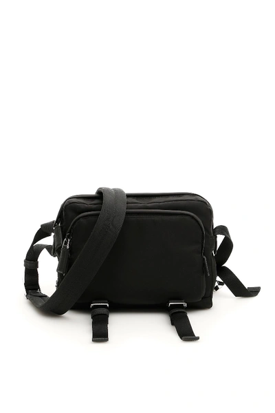 Prada Nylon Messenger Bag In Nero (black)