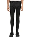 THE KOOPLES LEATHER TROUSER SKINNY FIT JEANS IN BLACK,HPAN18024K