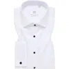 1863 By Eterna Luxury Black Tie Slim Fit Dress Shirt In White