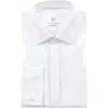 1863 By Eterna Luxury Covered Placket Non-iron Dress Shirt In White