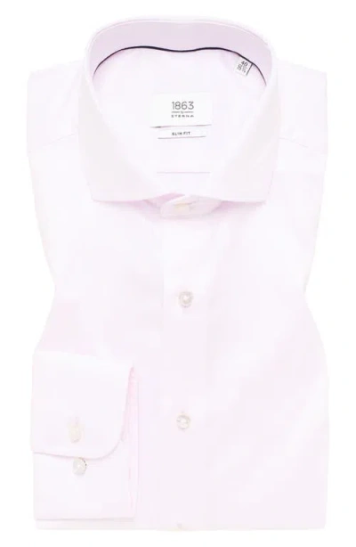 1863 By Eterna Luxury Slim Fit Non-iron Dress Shirt In Pink