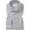 1863 By Eterna Modern Fit Floral Non-iron Cotton Twill Dress Shirt In Multi
