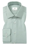 1863 By Eterna Modern Fit Micropattern Non-iron Cotton Dobby Dress Shirt In Green