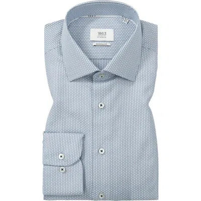 1863 By Eterna Modern Fit Micropattern Non-iron Cotton Dobby Dress Shirt In Multi