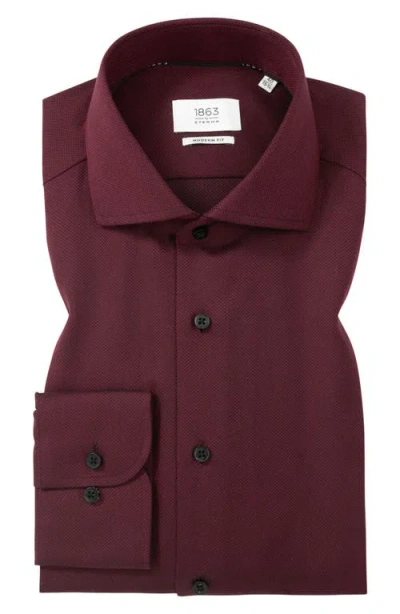 1863 BY ETERNA 1863 BY ETERNA MODERN FIT SOLID NON-IRON COTTON DOBBY DRESS SHIRT